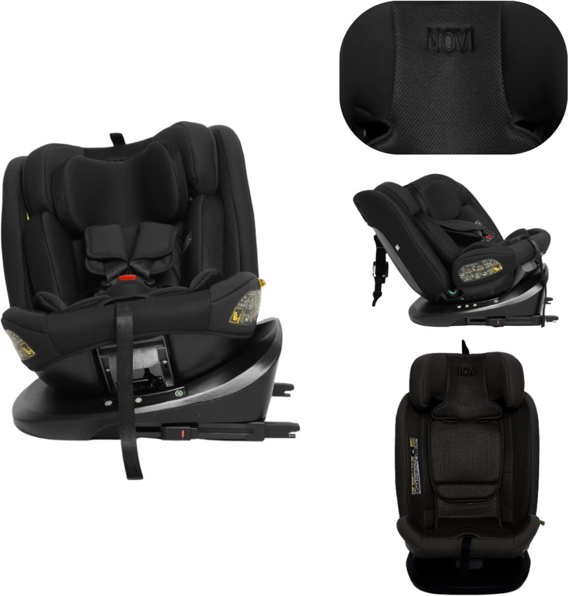 Novi Baby Goliath Go I-size Autostoel - Groep 0-1-2-3 - Isofix - Draaibaar - Zwart (EAN: 8717385001493)