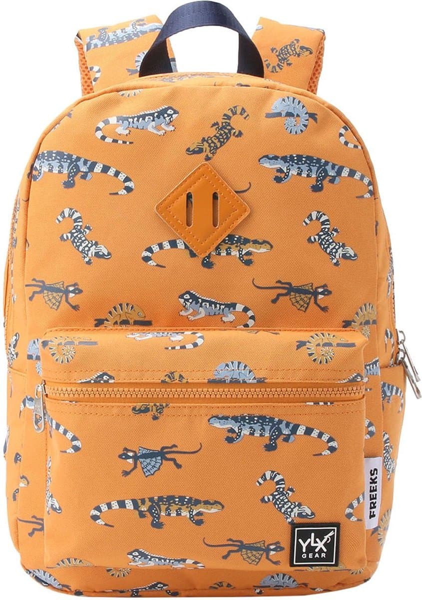 YLX Gear & Freek Vonk Oriole Rugzak | Iceland Poppy & Varans | oranje varaan . Gemaakt van gerecyclede plastic flessen. Eco-vriendelijk. Rugzak - rugtas - schooltas - jongen - meisje - kinderen - leguaan - basisschool - dieren (EAN: 4895234609442)