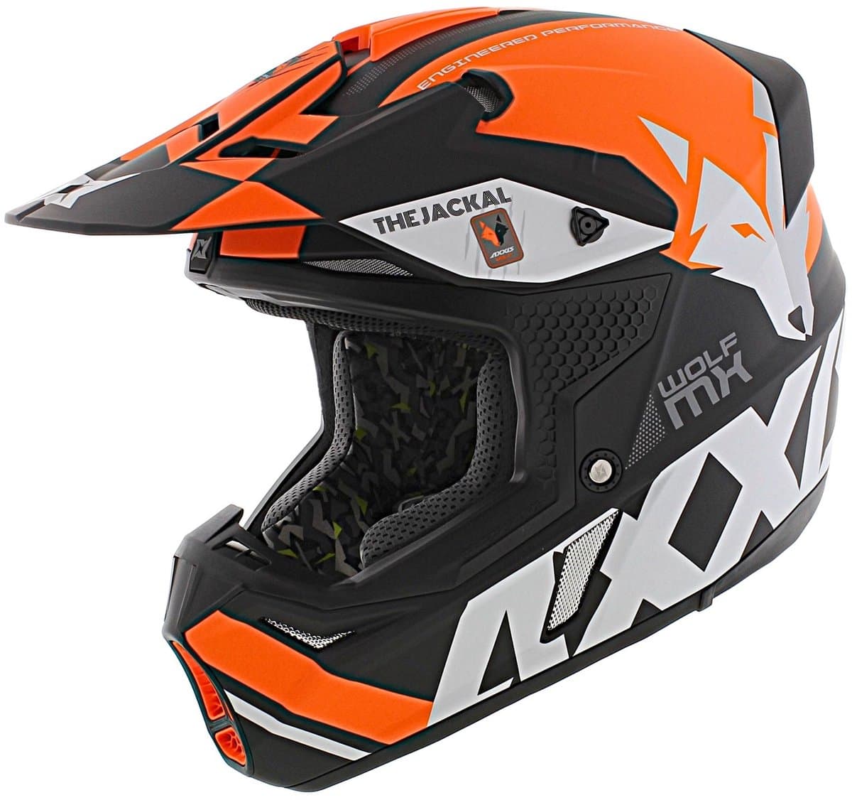 Axxis Wolf helm Jackal mat oranje zwart S - crosshelm voor motorcross / quad / etc (EAN: 8435619137519): 💥 Ontdekt De Axxis Wolf helm Jackal mat ofanje zwart S – Jouw nieuwste crosshelm-vriend! 🏍️✨