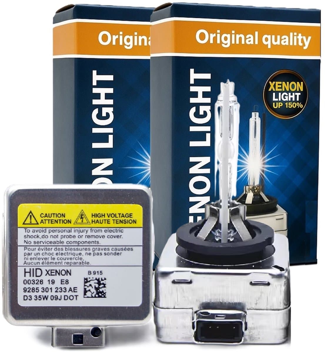 Xenon Lampen D3S 6000K – Set van 2 – 35W 42V – Helder Wit met Blauwe Gloed – Geschikt voor Volkswagen/Audi/Skoda/Seat/Porsche (VAG) + Mercedes, Ford, Volvo en meer (EAN: 8721425480438)