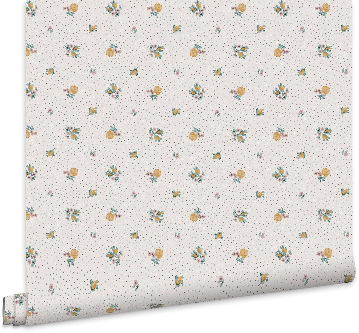 Laura Ashley Claudia’s Friend Behang - Bloemen - 10mx52cm - Geel (EAN: 5011583566666)
