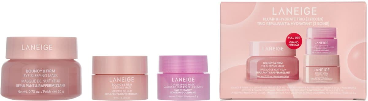Laneige Plump & Hydrate Trio Set 33 g - Lip Sleeping Mask 3g/Sleeping Mask 10ml/Eye Sleeping Mask 20g (EAN: 8809925194823)