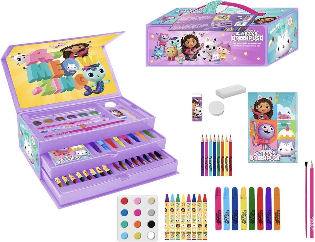 Gabby's Poppenhuis Tekenset Tekenen Tekendoos - 44 Pieces (EAN: 8445484303964): 🎁 Wat maakt deze set nou zo speciaal