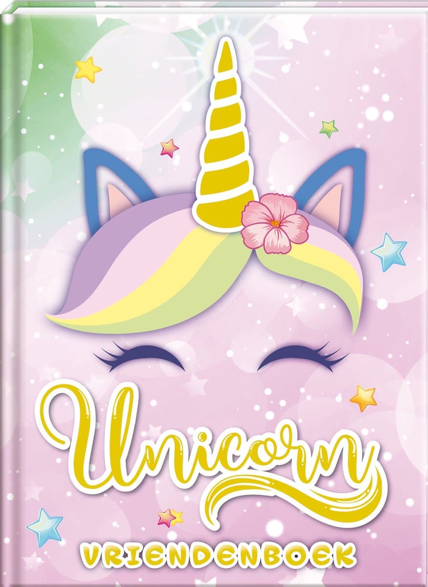 Unicorn vriendenboek - 80 Pagina's - Harde Kaft Met Gouden Glitter (EAN: 8718998053152)