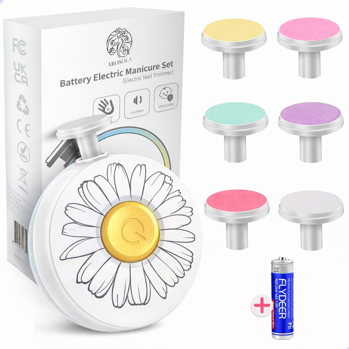 Arosola® Elektrische Baby Nagelvijl - 6 Vijlen - Inclusief Batterij - Wit (EAN: 8721325255020): **Waarom Deze Nagelvijl Zo Populair Is (En Waarom Ik Dat Ook Zeg!)**