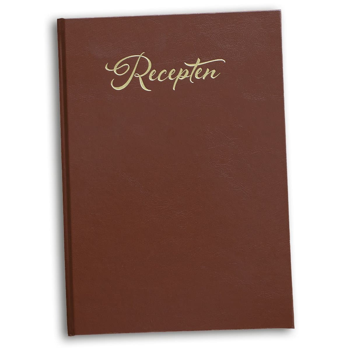 Receptenboek invulboek - Hardcover - Receptenboek zelf invullen - Luxe bruin kunstleren uitvoering met gouden titel op het omslag (EAN: 9789493357396)