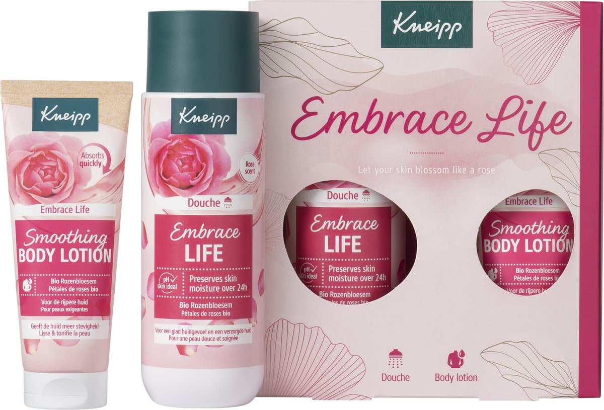 Kneipp Embrace Life Favourites Giftset - Inhoud 200 ml + 75 ml (EAN: 8712585038072): Wat zit er in het setje
