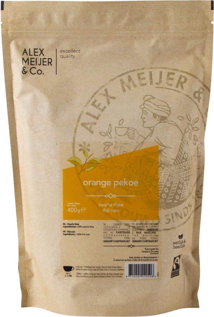 Alex Meijer Thee los ceylon orange pekoe, FT - Pak 400 gram (EAN: 8710401420506): Een prachtige kleur en een unieke smaak! 🍊