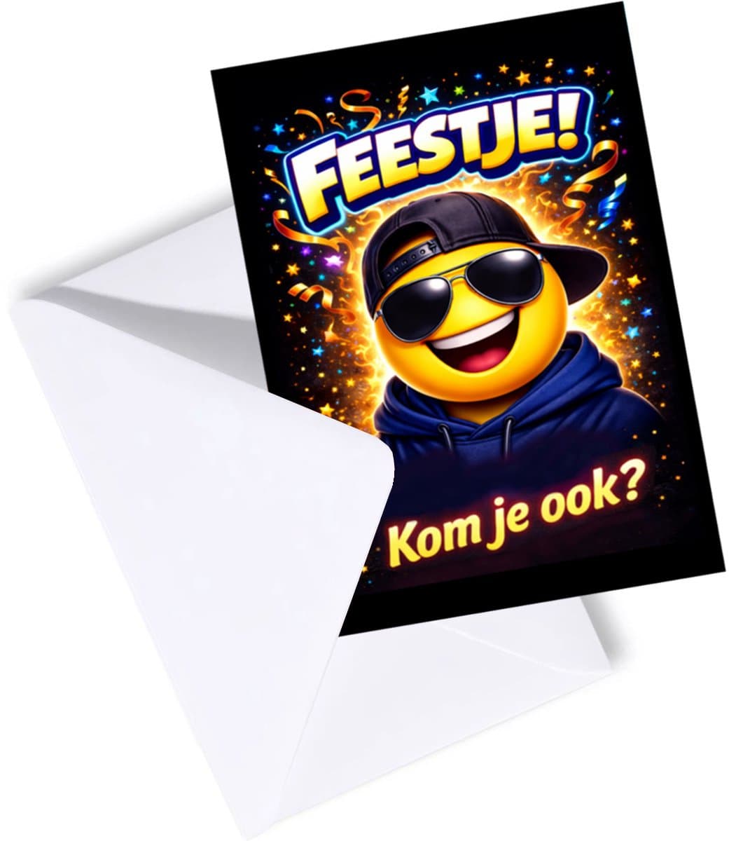 Uitnodiging kinderfeestje - Uitnodigingskaarten - Set 8 stuks met enveloppen - Uitnodiging feestje Jongen - Vet Cool - Gratis Verzonden (EAN: 6154145365358): ✨ Waarom ik deze set zo enthousiast aanbeveel