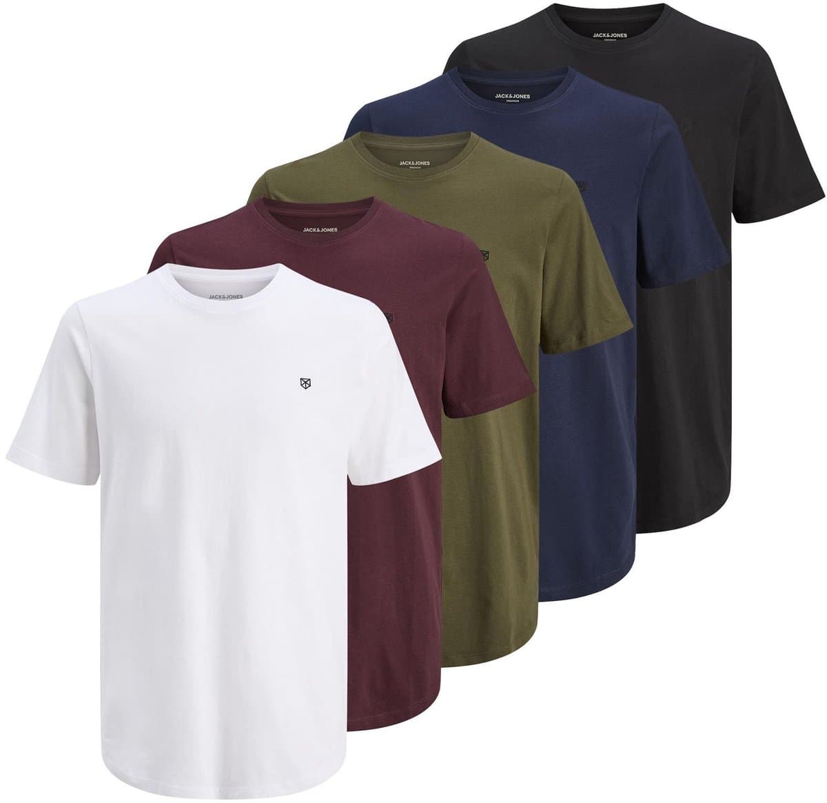 JACK&JONES JPRBLABRODY TEE SS CREW NECK 5PK MP NOOS Heren T-shirt - Maat XL (EAN: 5715208605876)