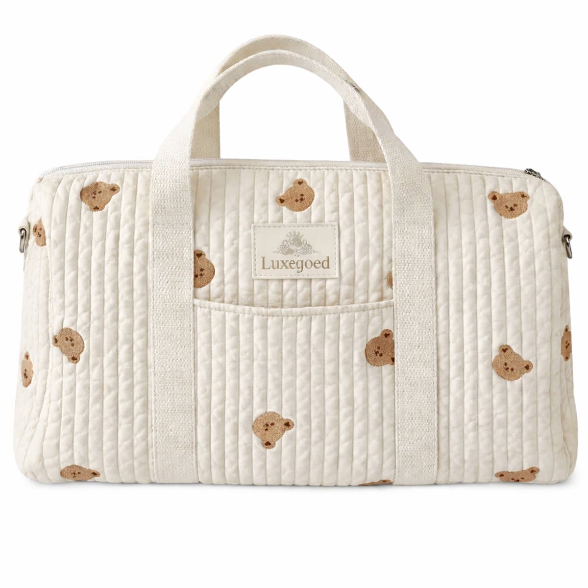 Luxegoed® Luiertas Schoudertas – Verzorgingstas voor Baby – XL Luiertas met Kinderwagenhaken & Schouderband – Beertje Design – Ruime Opbergvakken – Unisex Baby Tas (EAN: 8720938540509): **Een Luiertas Die Ook Echt Bruikbaar Is** 🐻