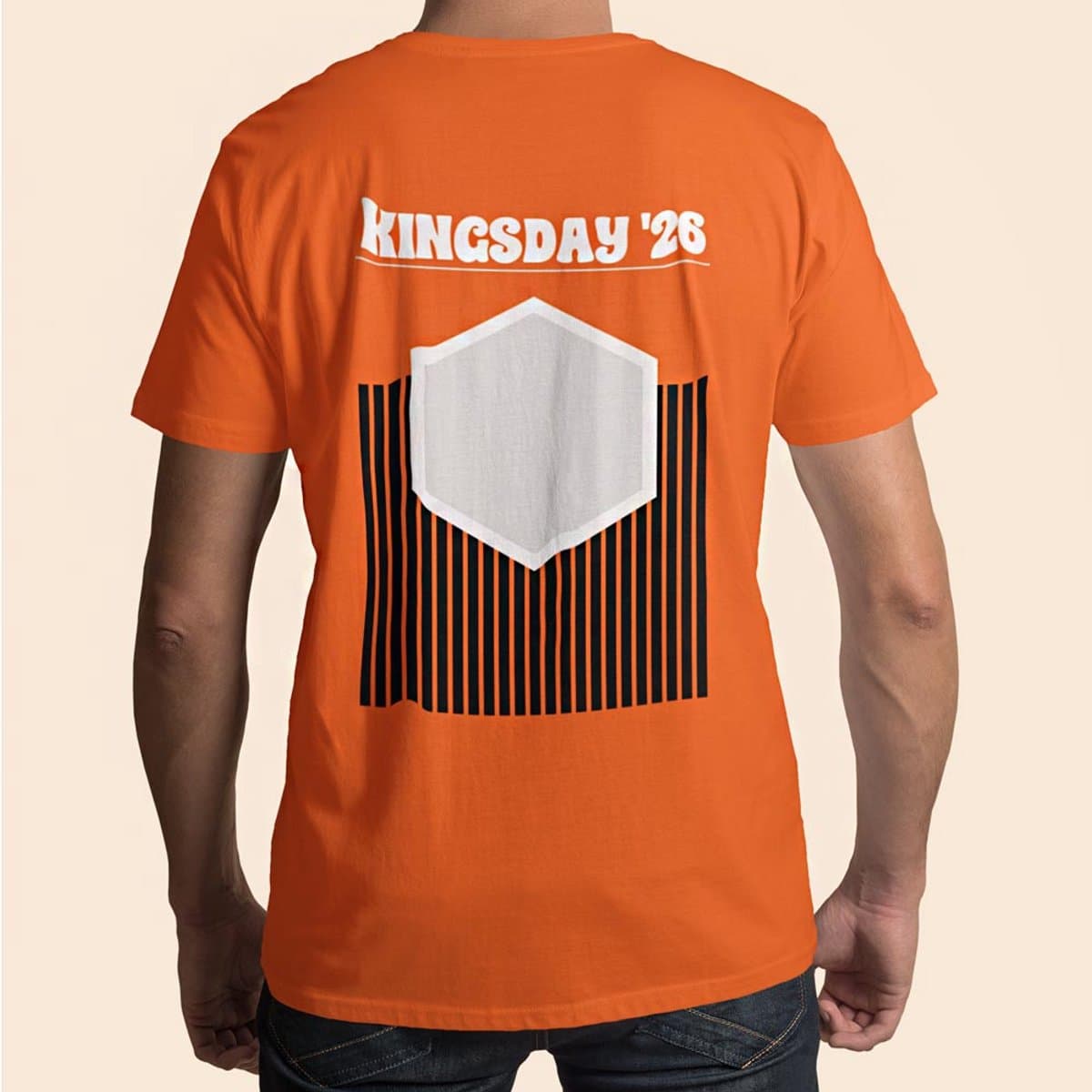 Oranje T-shirt Koningsdag '26 Wit XS (EAN: 8721512039563)