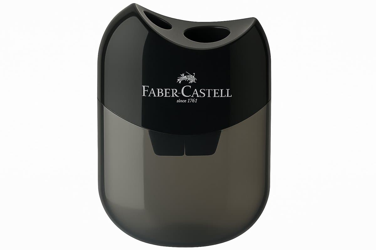 Faber-Castell puntenslijper met opvangbakje - kunststof zwart - FC-183500 - 2 slijpgaten (EAN: 6933256608062)