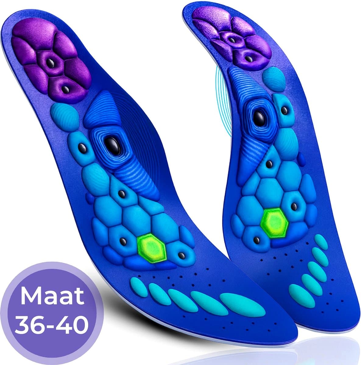 Vestifex® Magnetische Schoenzolen - Maat 35-40 - Orthopedische Inlegzolen - Acupressuur Inlegzooltjes - Acupunctuur Schoen- Afslanken en Platvoet (EAN: 8721161240365)