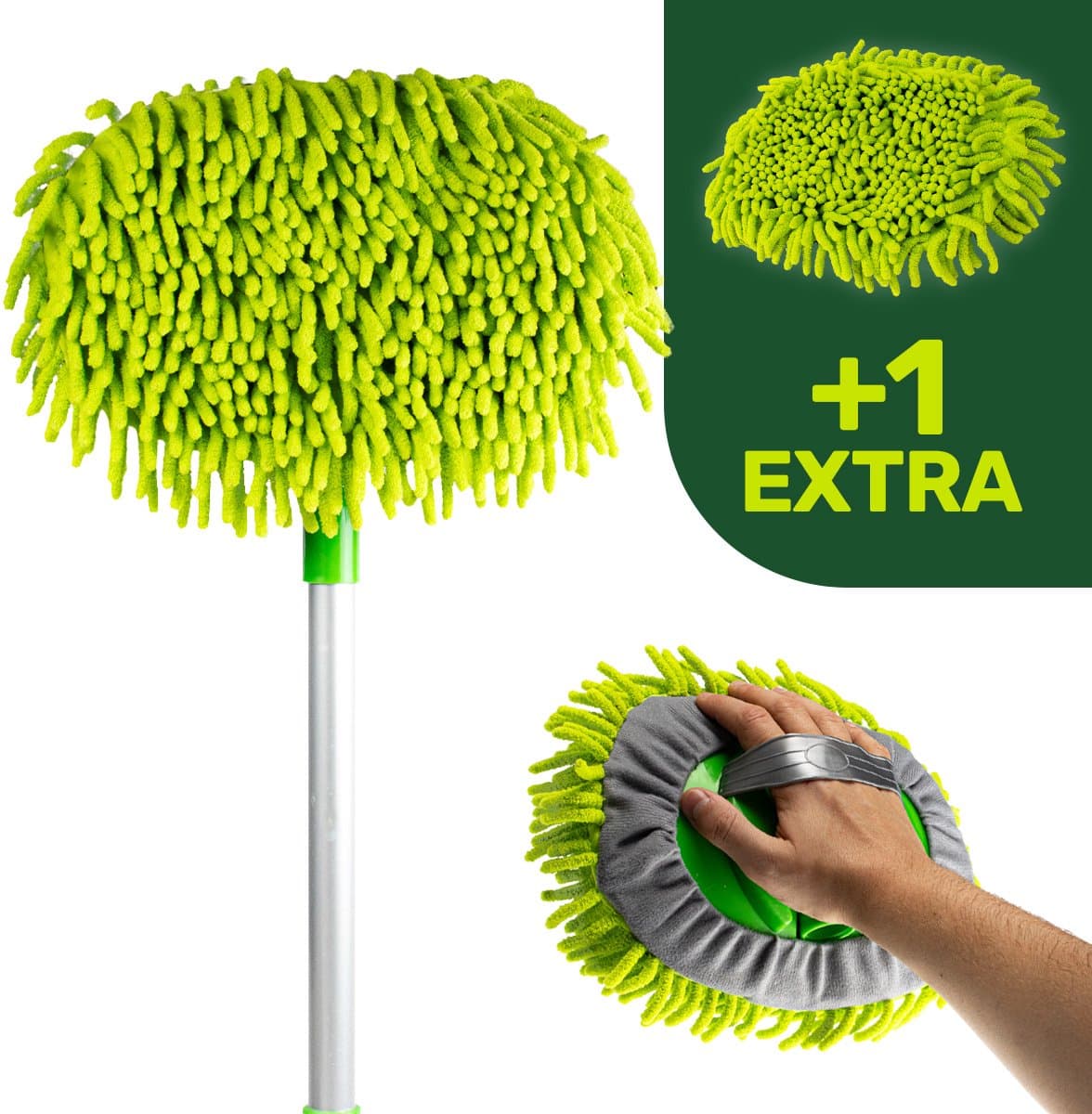 Telescopische wasborstel - Autowasborstel - MET EXTRA SPONS - Microfiber - Telescopisch - Uitschuifbaar - Schoonmaakborstel - Auto (EAN: 8720299917866): 🌟 Waarom ik deze borstel écht wilde proberen