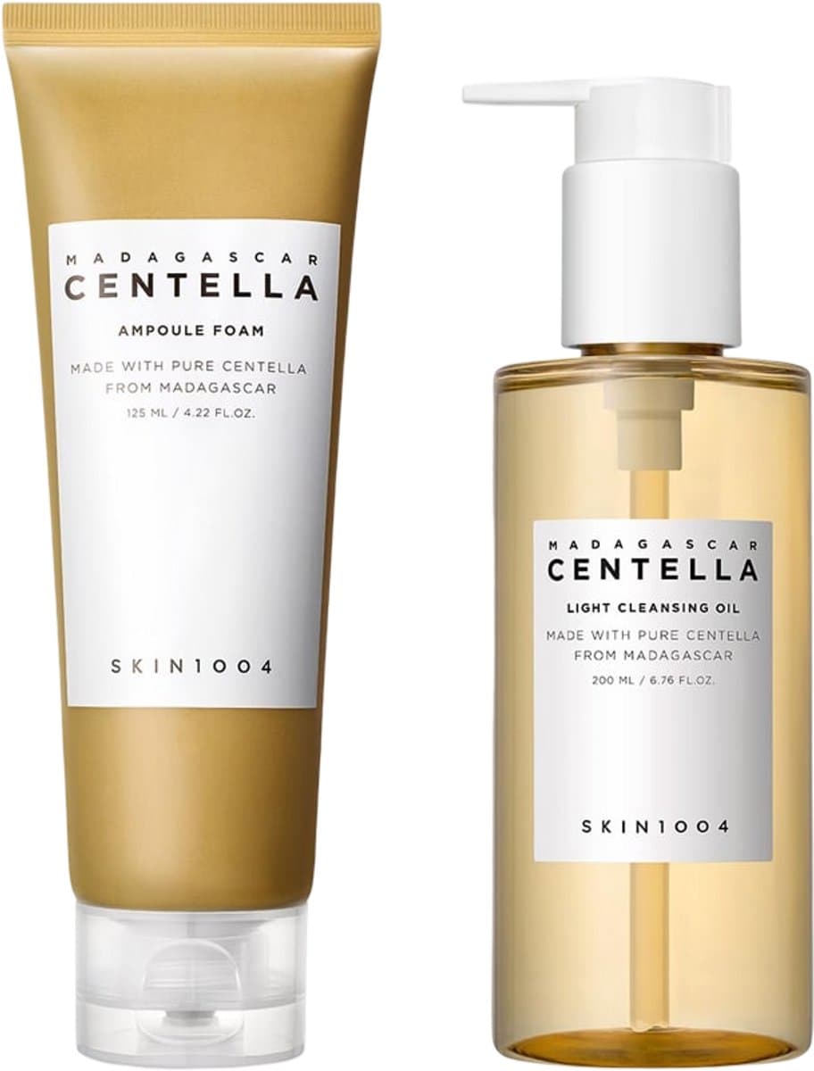 Skin1004 - Madagascar Centella - Double Cleansing Duo - Cleansing Oil - Ampoule Foam - 325ml (EAN: 8809913830641)