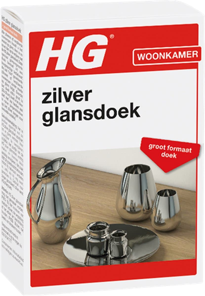 HG zilver glansdoek Dé zilverpoetsdoek voor glanzend zilverwerk - 2 Stuks ! (EAN: 8720157807216): Een doek dat glanzt – en wat voor de hand was het