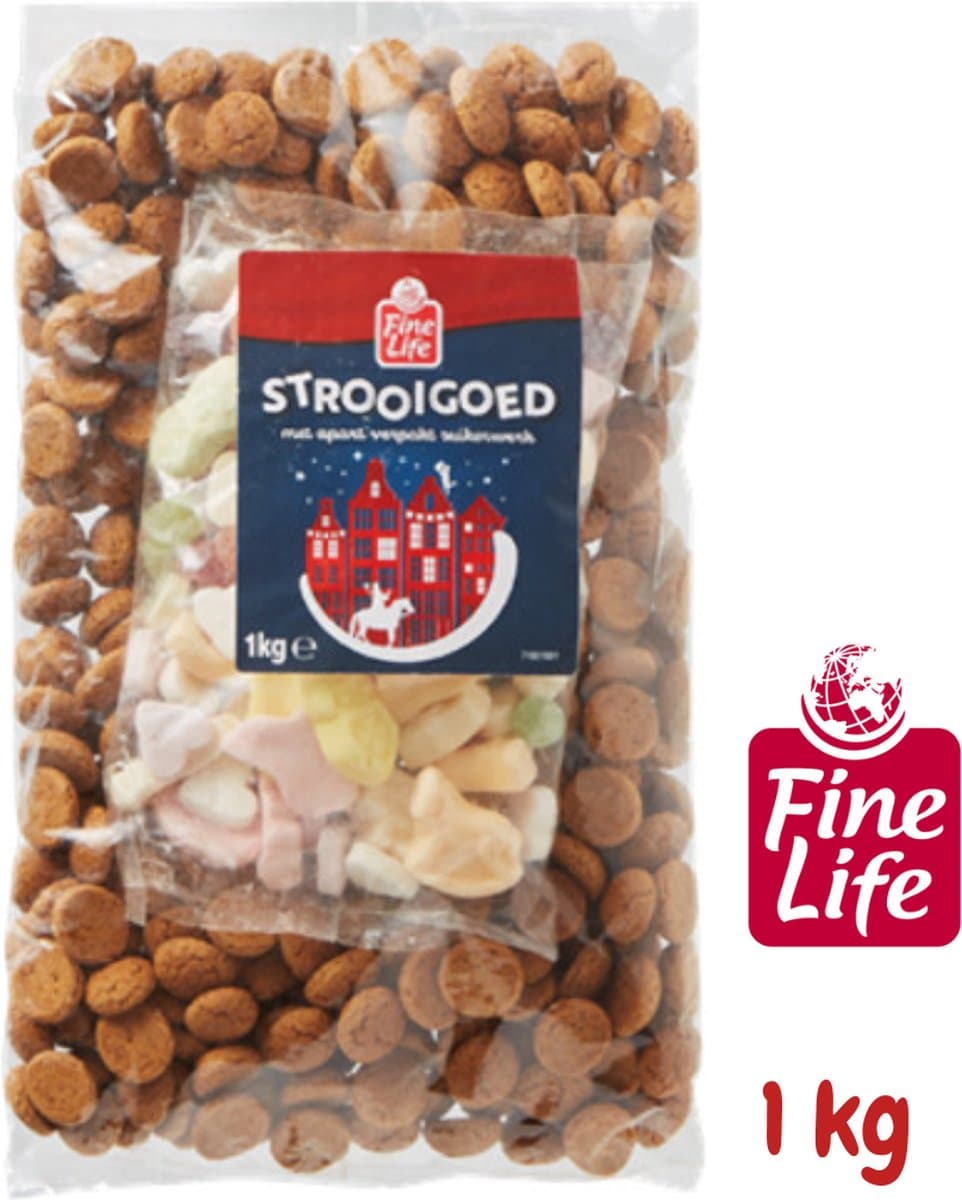 Fine Life strooigoed - pepernoten - kruidnoten - snoep - Sinterklaas - Piet - 1 kg (EAN: 8711576266654)