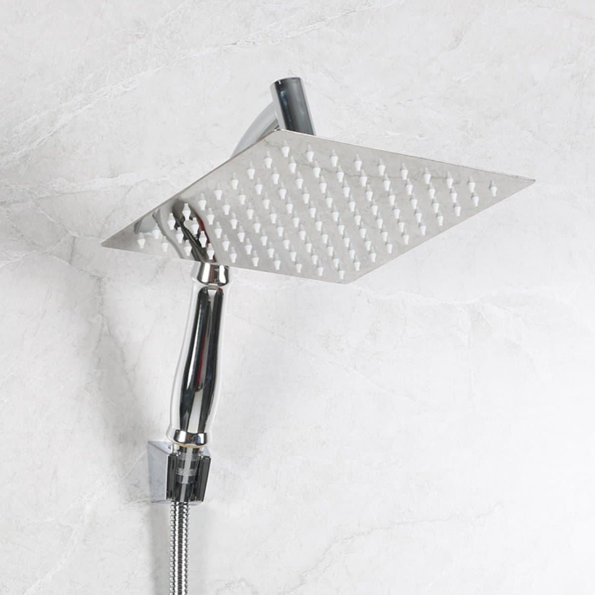 Iridescent Luxe Regendouchekop XL - Ø28 cm - Douchekop - Doucheslang - Waterbesparende Douchekop - Doucheset - Douchekop met slang - Douchekop Regendouche - Regendouche - Krachtige Straal - Roestvrij Staal - Wellness / Spa (EAN: 8721325477545): Ev...