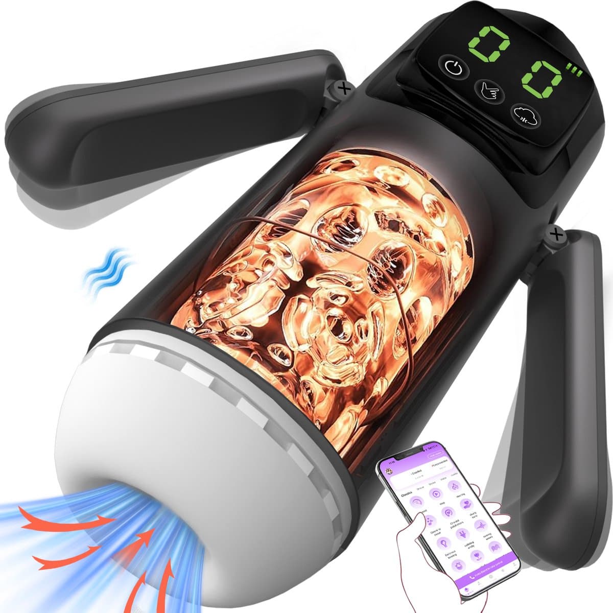 Luxe Automatische Masturbator – App-Control – 7 Zuigstanden & 7 Vibratiestanden – Vagina Sleeve – Oplaadbaar – Handsfree – LED-Display - Pocket Pussy – Sex Toys - voor hem (EAN: 8721161708056): Wat Is Het Eigenlijk