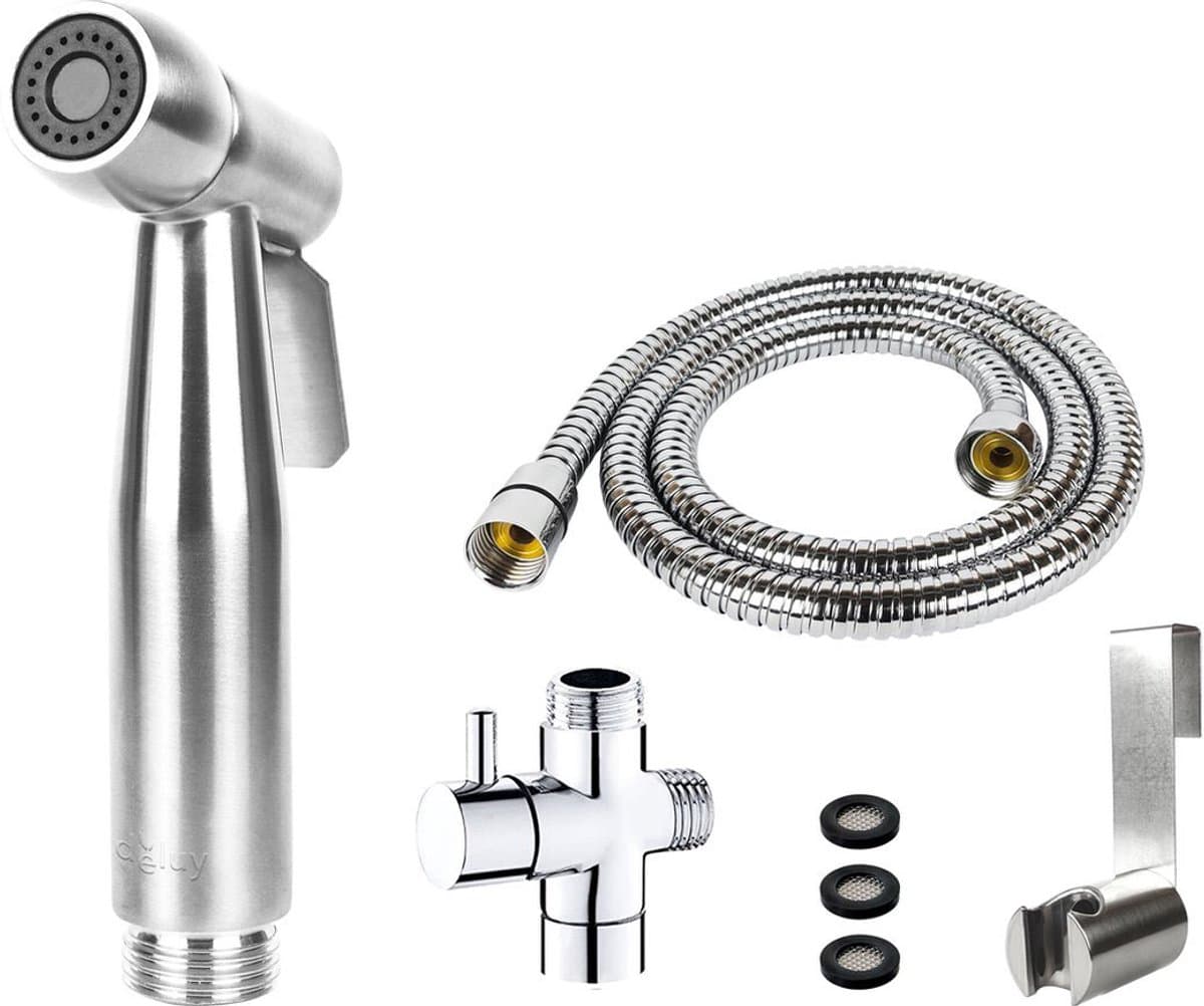 Bidet Handdoucheset - Bidet Sproeier uit geborsteld RVS - Inclusief slang, T-stuk & wandhouder (EAN: 5419980203502): Waarom een bidet-sproeier (Geloof me, je wilt dit)