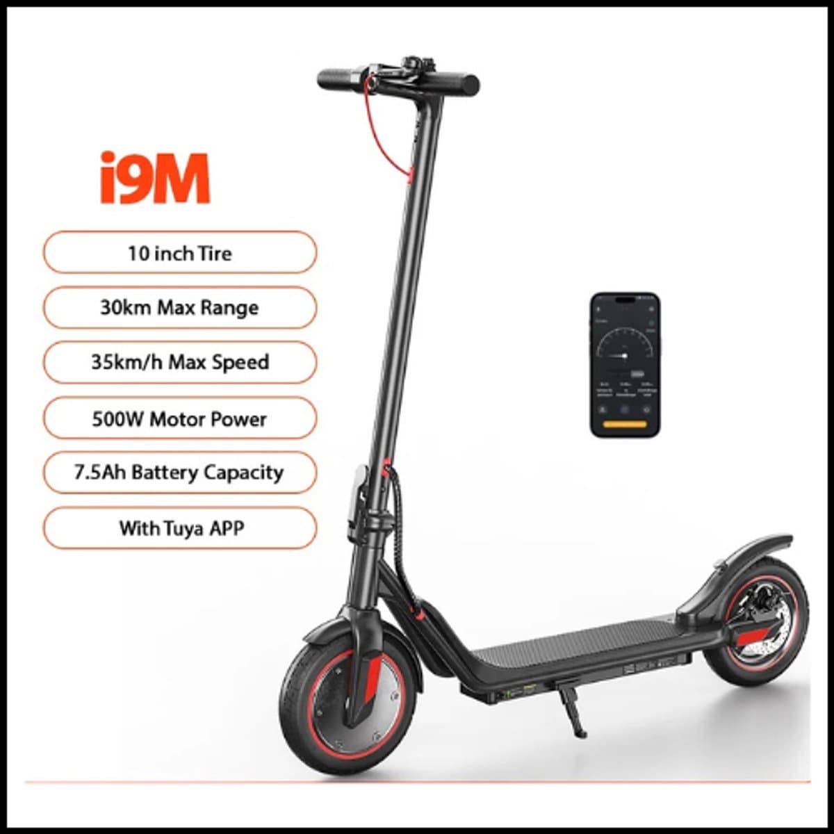 Opvouwbare Elektrische Step voor Volwassenen – 500W – 35 km/u – 25–30 km Actieradius – 10 inch Banden – 42V / 7.5Ah Accu – Snel Oplaadbaar – Draagbaar & Lichtgewicht (EAN: 6153901610633)
