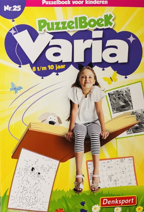 Denksport Varia 8 t/m 10 jaar - Puzzelboek voor kinderen Varia nr 15 Woordzoeker - sudoku - binaire puzzel - zweedse puzzels zoek de verschillen woordzoeker legpuzzel lijnpuzzel tectonic zeeslag: **Waarom dit boekje een kijkje in de verpakking**