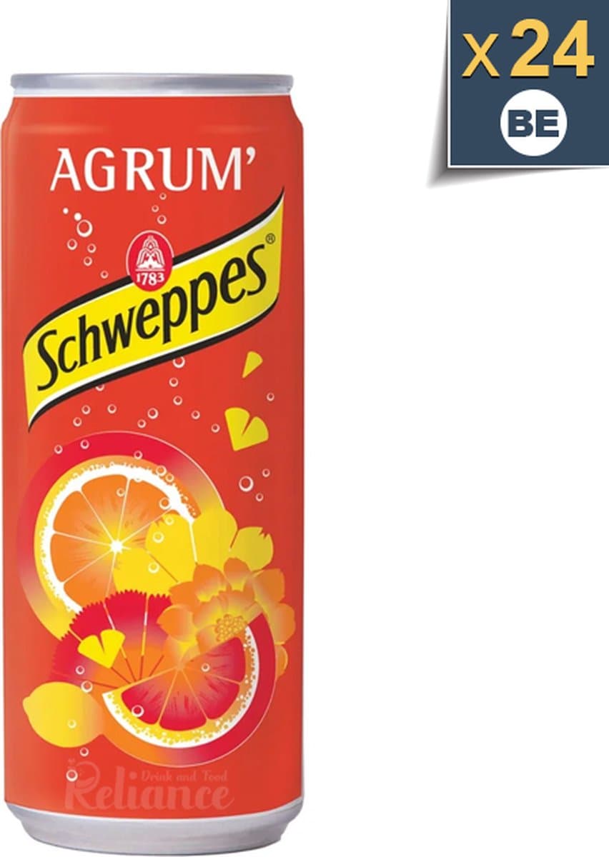 Schweppes Agrum - 24x33cl - Frisdrankveld - 1 tray van 24 stuks (EAN: 5410221105456)