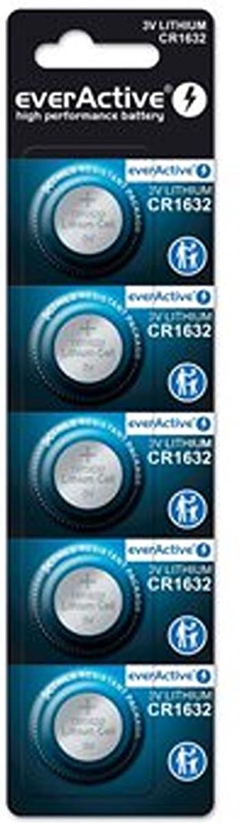Mini everActive CR1632 lithiumbatterij blister van 5 stuks (EAN: 5903205771841)