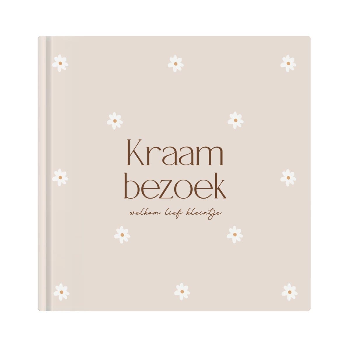 Kraambezoekboek 'Welkom lief kleintje' - Invulboek voor kraambezoek - kraamtijd - kraamboek - madelief - beige - Writemoments (EAN: 6097333985955)