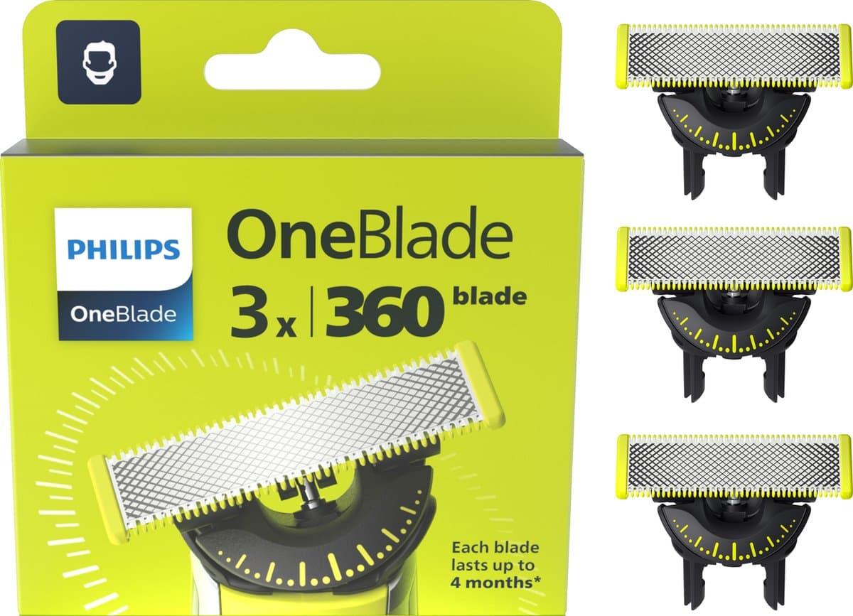 Philips OneBlade 360 Blade - Vervangmesjes - Scheermesjes - 3 stuks - QP430/50 (EAN: 8710103997177): Waarom een goede 'tool' ook in de badkamer telt 🛠️