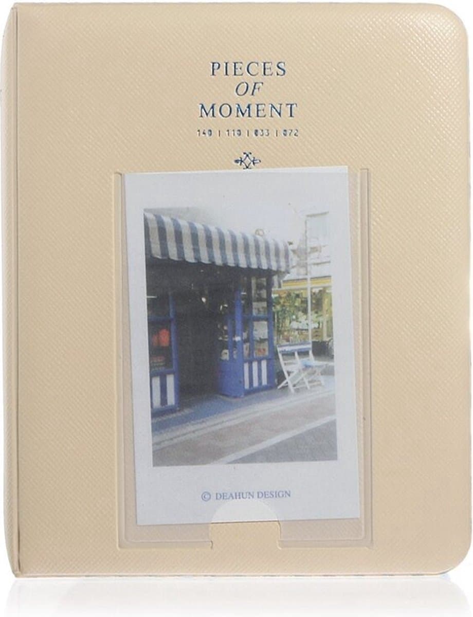 Mini Fotoalbum Creme | 65-vaks Fotoalbum | Geschikt voor (o.a.): Instax Mini 7s / 8 / 9 / 11 / 25 / 90 / Link / SP-2 / Liplay / Film Polaroid | Fotoboek Foto |Musthave | instax foto's | mini album | (EAN: 8720387855735)