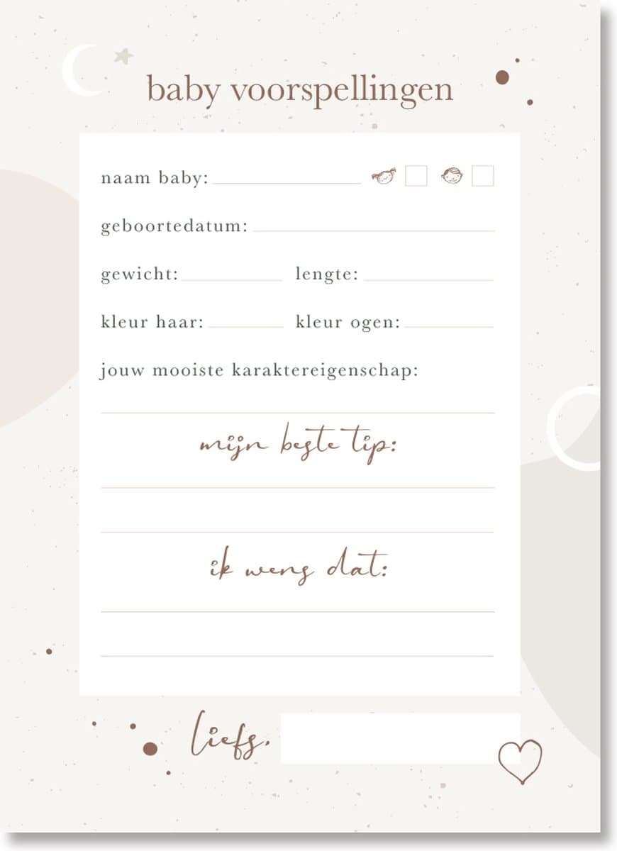 Maan Amsterdam Babyshower invulkaarten Eclipse - 30 stuks - A6 formaat (EAN: 9789083229027): 🎨 **Design dat direct in de ogen springt**