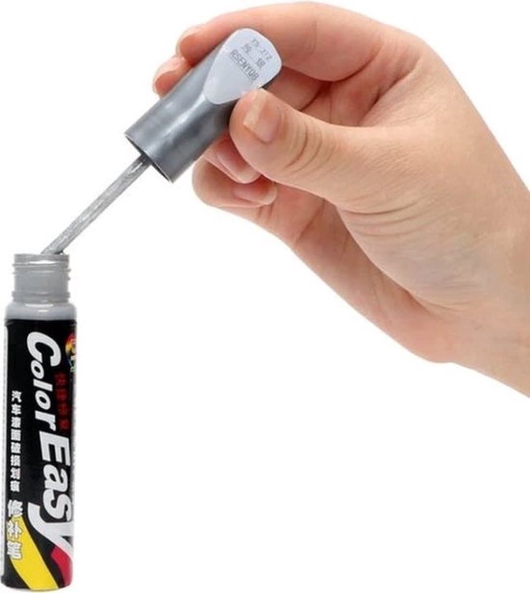 TLVX Lakstift Zilver grijs - Autolakherstel - Zilver Metallic - Kras pen lak stift - Auto lakstiften - Schade herstel - Auto Kras herstel - Kras stift – Zilveren auto lak - Kras verwijderaar - Kras herstel - Sleutelschade auto - Permanent lak hers...