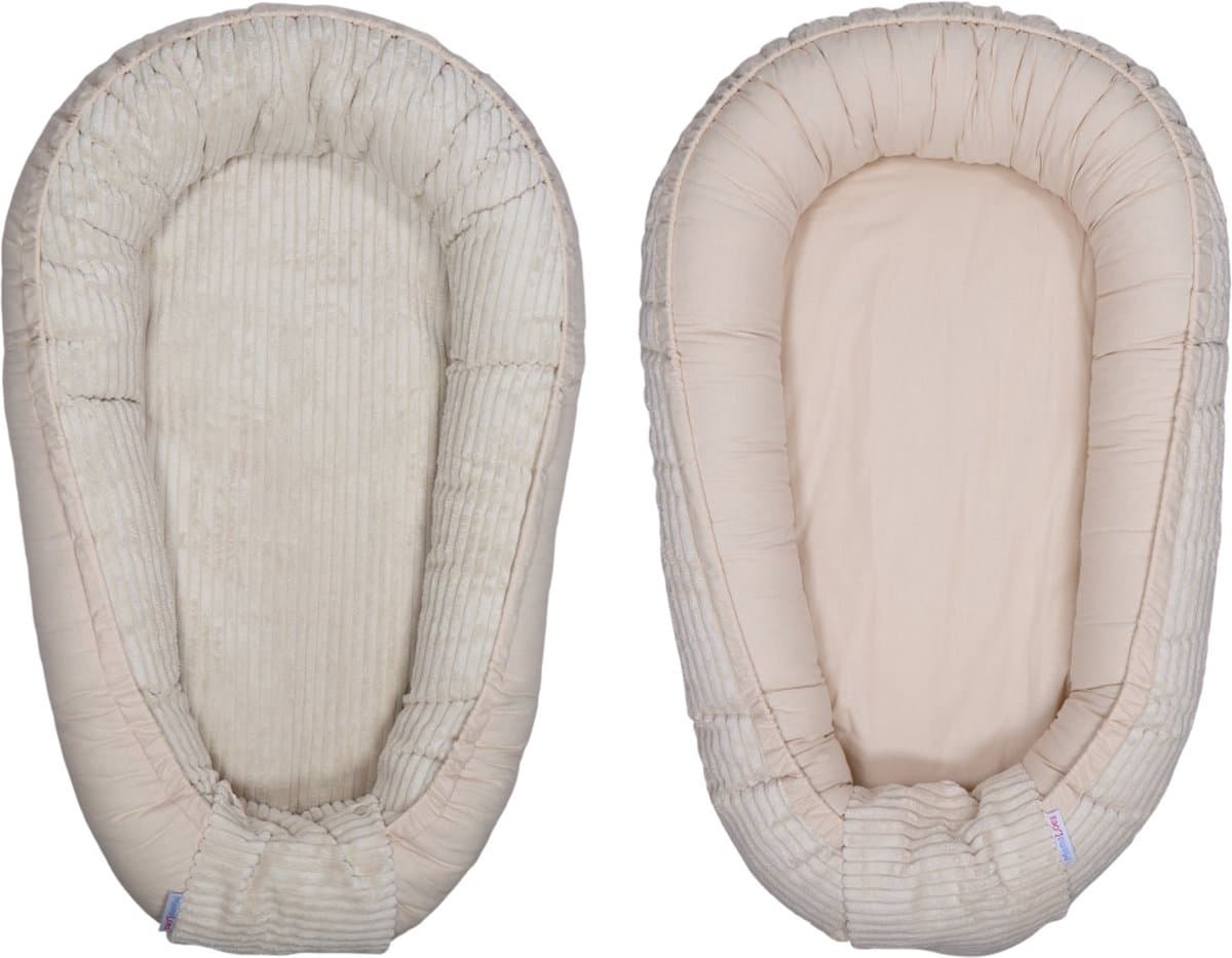 MamaLoes Omkeerbaar Babynest - Babynestje Beige - Wasbaar - Velours Rib (EAN: 8721003401732): Wat valt er te zeggen over dit beestje