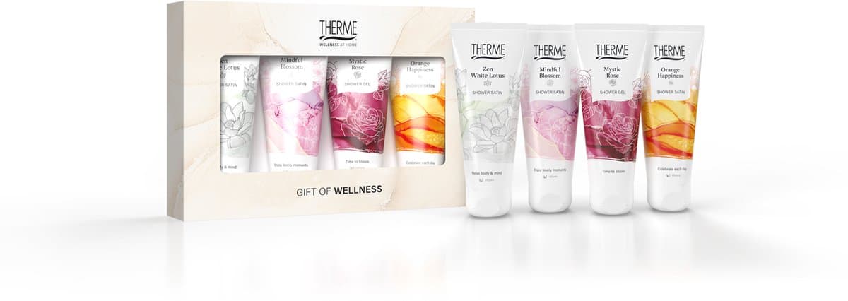 THERME Shower Favorites Gift Set- 4x Shower Satin - geschenkverpakking (EAN: 8714319261688)