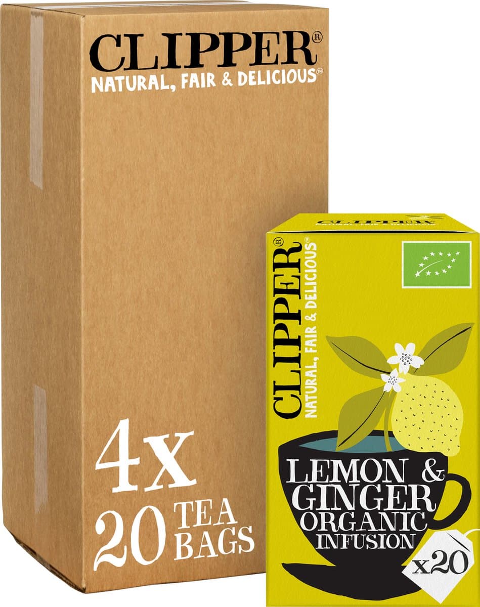 Clipper Thee Lemon & Ginger 4 x 20 - (4 pakjes van 20 theezakjes, totaal 80 theezakjes) (EAN: 5021991968525): 🌿 Waarom dit thee‑wonder in mijn kast heeft beland