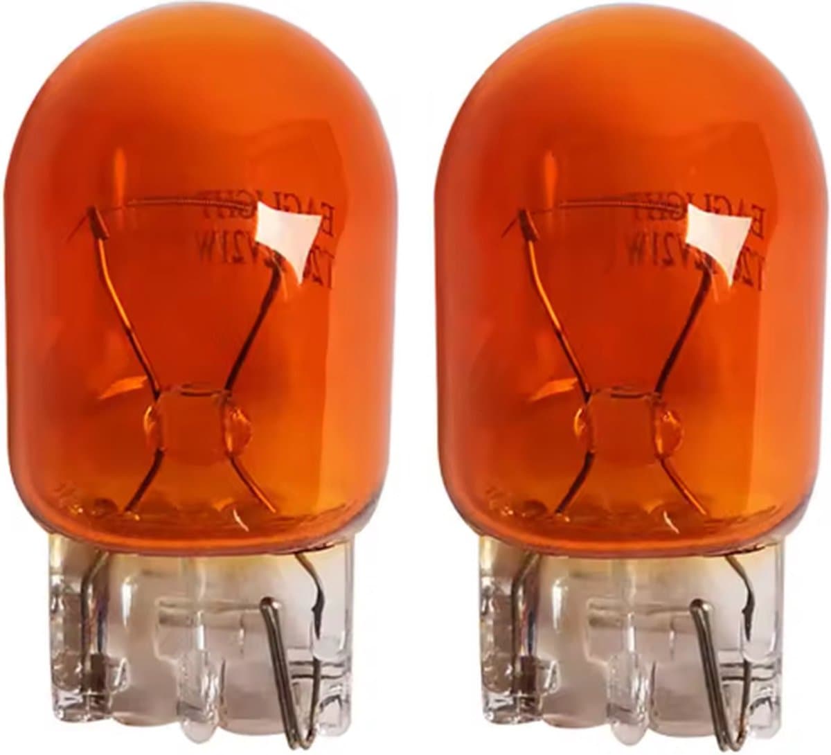 TLVX 2 stuks T20 7440 WY21W Origineel Oranje Halogeen Autolampen - Knipperlichten - Turn Signal Light – Richtingaanwijzers - Auto Verlichting – Gevarenlicht - Bayonet – Draaifitting – Draailamp - Oranje licht - 12V - (2 stuks) (EAN: 8720872288369)...