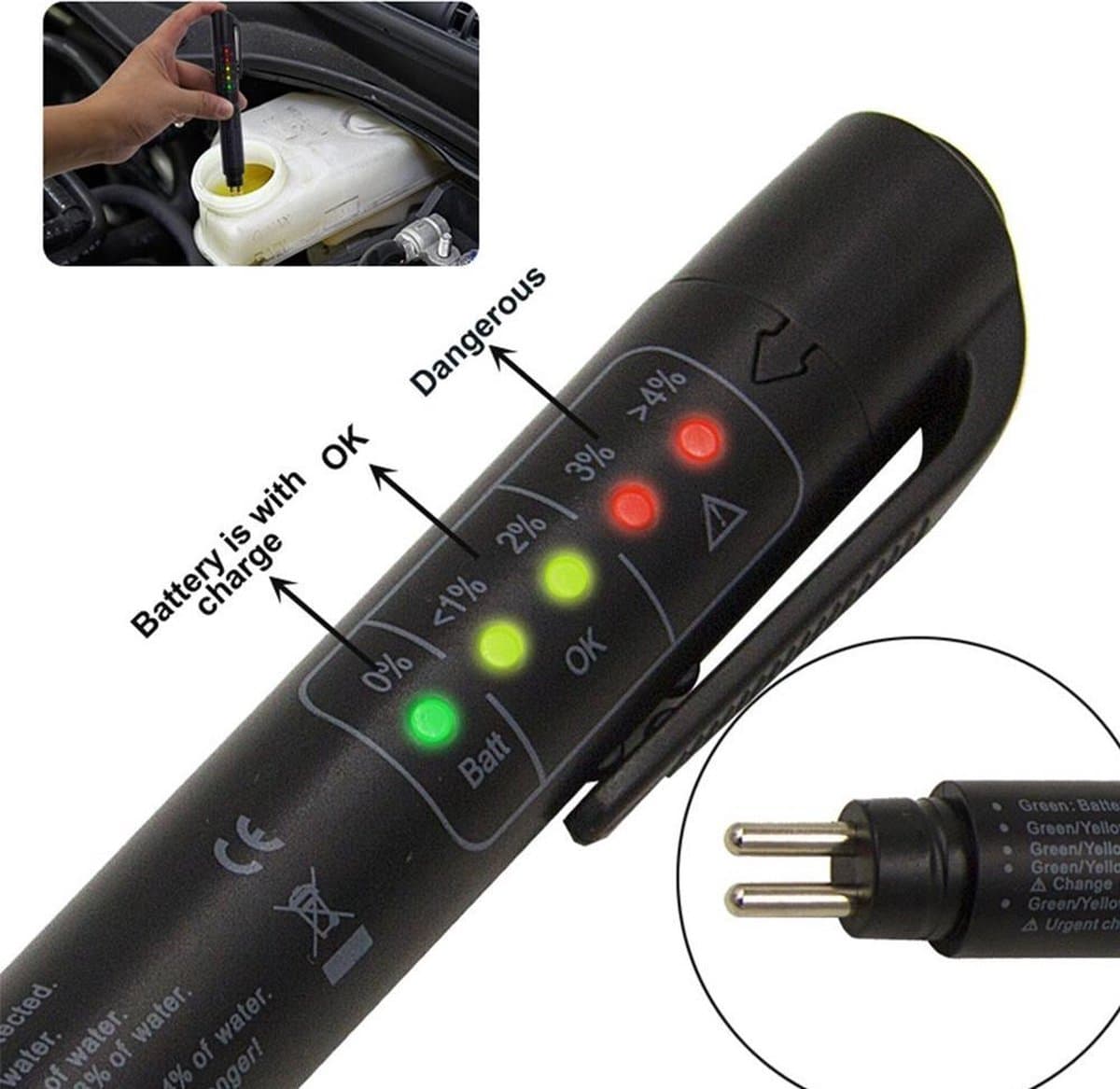 Remvloeistof tester pen – nauwkeurig remvloeistof testen – Snel en eenvoudig remvloeistof testen (EAN: 8720211231315)