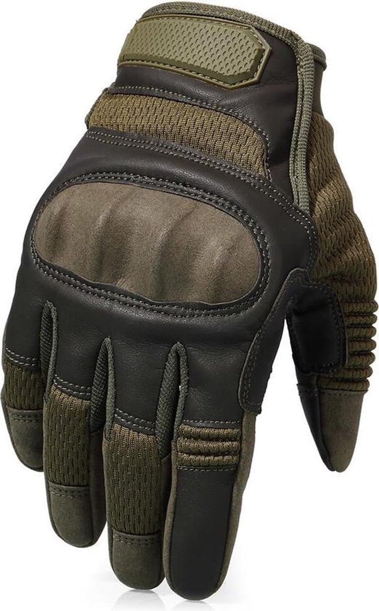 merkloos- Motorhandschoenen - Groen -Maat XL - Motor - Airsoft - Touchscreen - Bescherming (EAN: 6011442727787)