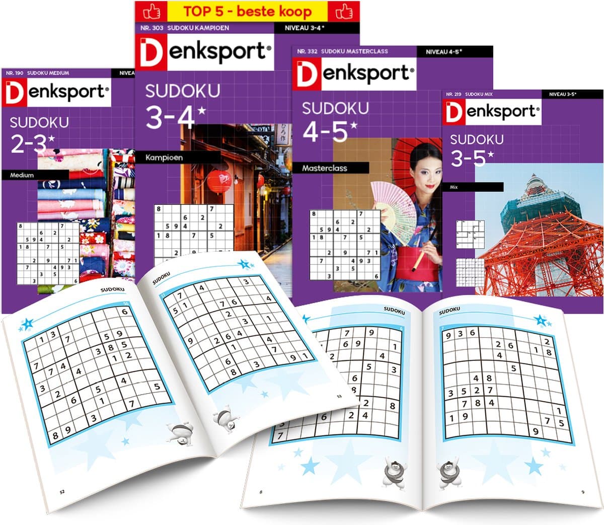 Denksport Sudoku puzzelboek pakket nr. 8 (EAN: 8710835868288)