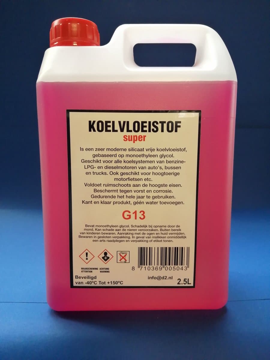 Koelvloeistof G13 (Longlife) 2,5Ltr. -40 graden (EAN: 8710369005043): De stem van de DIY-community