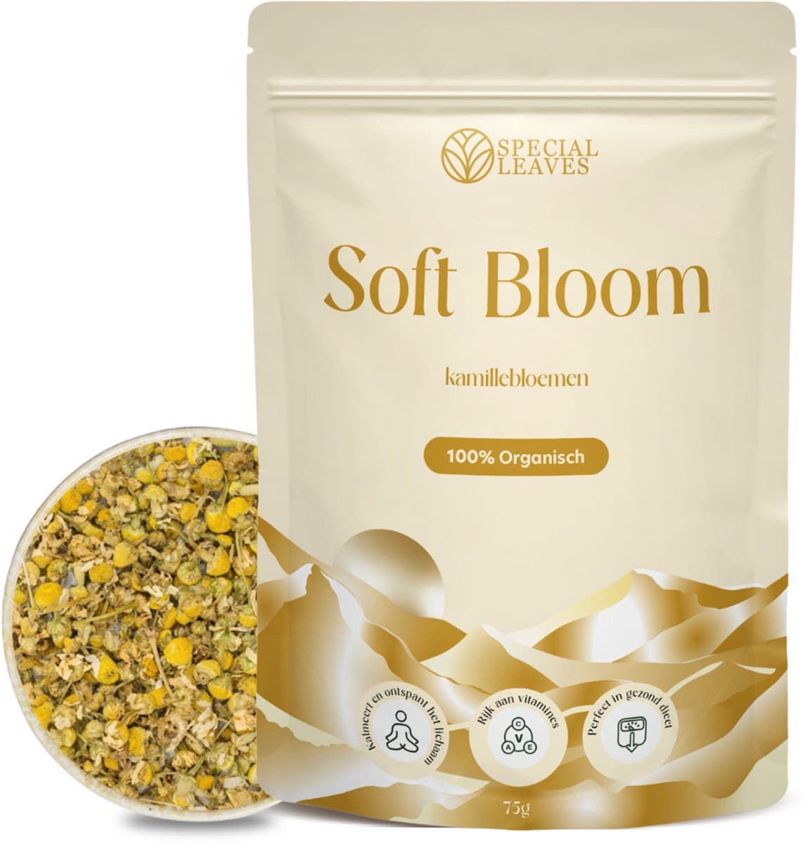 Special Leaves - Soft Bloom - Kamille Thee - Losse Thee - Pure Kamille Bloemen - 75 gram - Verse Thee - Kruidenthee (EAN: 8721161403067)