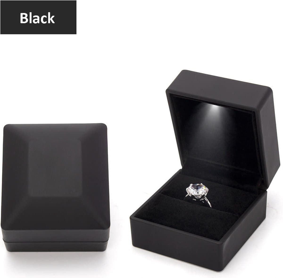 WiseGoods Luxe Verlovingsring Doosje Met Licht - Ringdoosje Huwelijk - Sieradendoosje - Sieradendoos Ring - Ringen Houder Zwart (EAN: 8720167867927): Het donkere geheim van de doosje