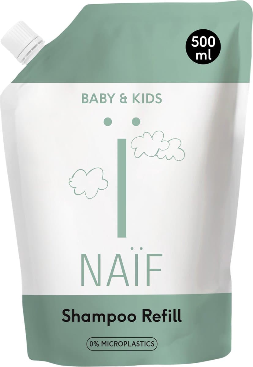Naïf Shampoo Navulverpakking-Natuurlijke Ingrediënten-Reinigend-Zacht voor Hoofdhuid-Baby & Kind- 500ml (EAN: 8720254710594): Waarom ik dit product zag zitten