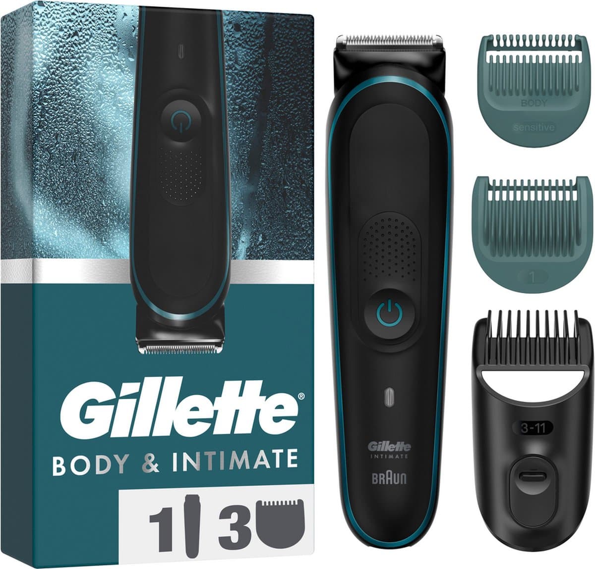 Gillette Intimate Trimmer - Intieme Zone Trimmer en Bodygroomer Voor Mannen - voor de Schaamstreek: De belofte Gladheid zonder gedoe