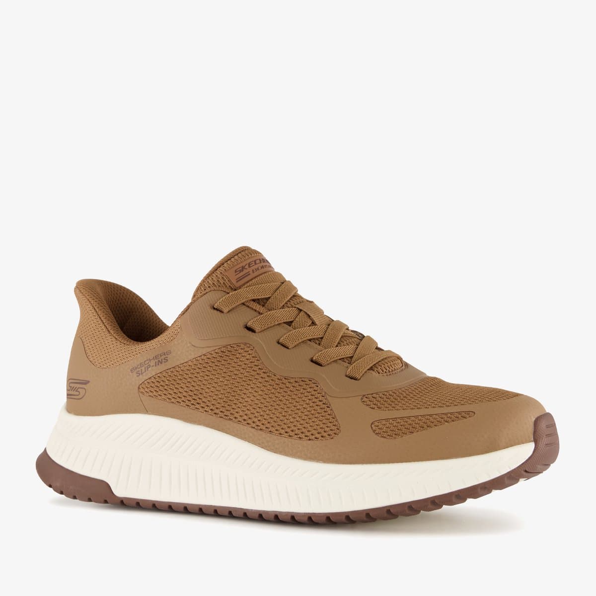 Skechers Slip-ins: BOBS Squad 4 heren sneakers bruin - Maat 47.5 - Extra comfort - Memory Foam (EAN: 0198739827408)