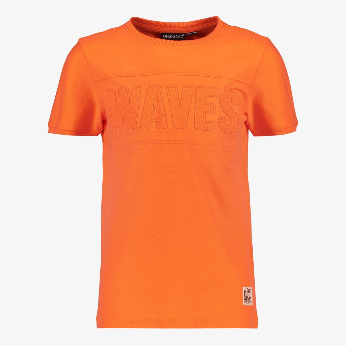 Unsigned jongens T-shirt met tekstopdruk oranje - Maat 158/164 (EAN: 8721175407402)