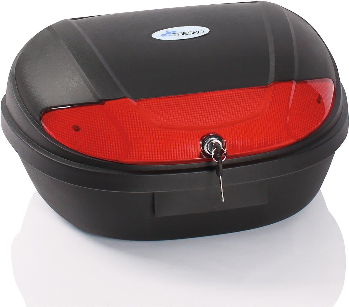 TRESKO® XXL motorkoffer/helmkoffer, ruimte voor 2 helmen, 48 liter inhoud, topcase universeel, voor scooters, motoren, bromfietsen en quads (EAN: 0754235602682)