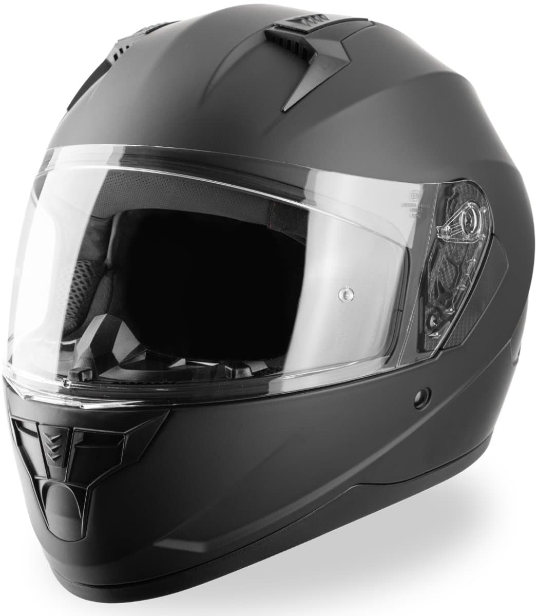 VINZ Vigo Integraalhelm - ECE 22.06 gekeurde Helm Scooter, Motor & Brommer - Heren & Dames - Mat Zwart - M (EAN: 8720574323252)